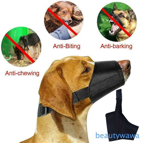 Dog Safety Muzzle Adjustable Biting Barking Chewing Small Medium Size
