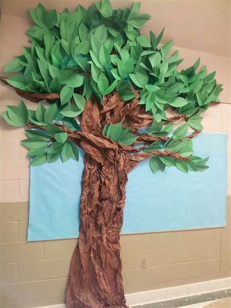 Tree I Made Out Of Construction Paper And Brown Bulletin Paper Its