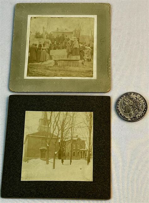 Lot Antique 1902 Lot Of 2 First Methodist Church In Canandaigua Ny
