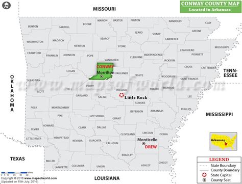 Conway County Map Arkansas