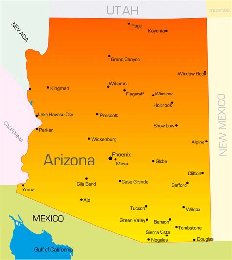 Map Of United States Arizona United States Map