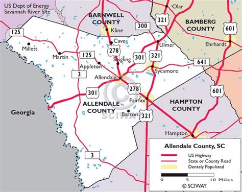 Maps Of Allendale County South Carolina South Carolina Hampton