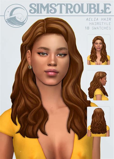 Aelia By Simstrouble Sims 4 Sims Hair Sims
