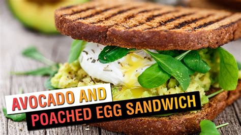 Avocado And Poached Egg Sandwich Vegetarian Recipe Youtube