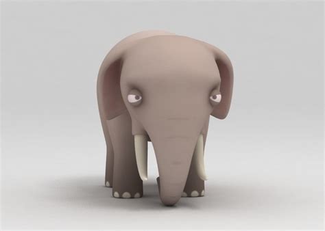 Cartoon Elephant D Model