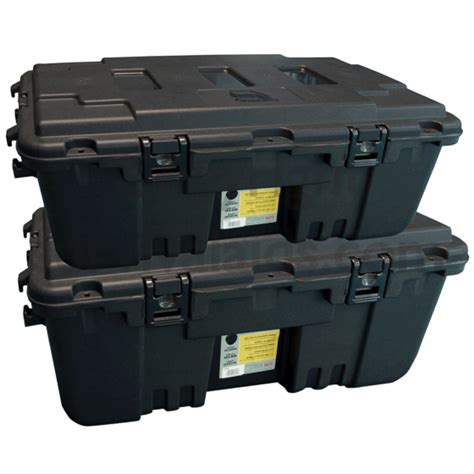 Plano 2 Pack Of Large Wheeled Military Storage Trunks Survival Aids