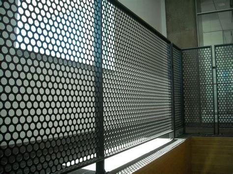 Perforated Metal Railing Design Perforated Metal Interior Stairs