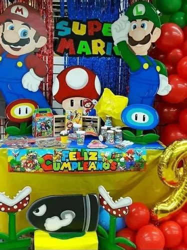 Kit Cumpleaños Mario Bros Suministros Fiesta Piñata Sorpresa 108790