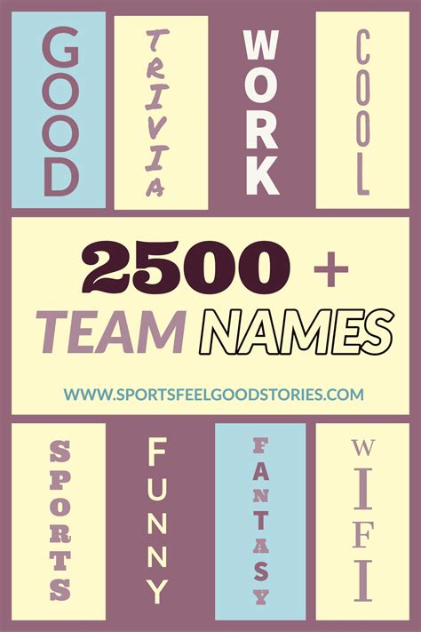 Super Cool Team Names For Sports Business And Other Groups Team