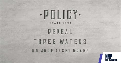 policy repeal three waters nz new nation party