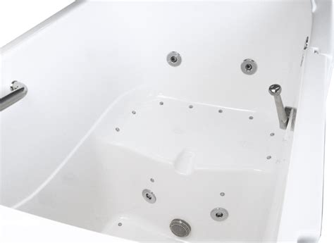 This tub is 55 inches long, 55 inches wide, and 27 inches deep, holding almost 180 gallons of water. Bariatric 30.5″ Wide Seat Walk In Bathtub | San Diego\'s ...