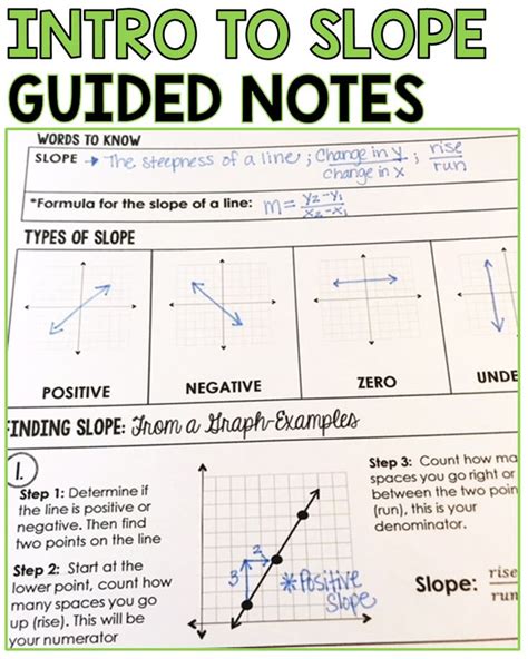 In case you seek assistance on scientific notation or even. Finding Slope Guided Notes and Practice | How to keep ...
