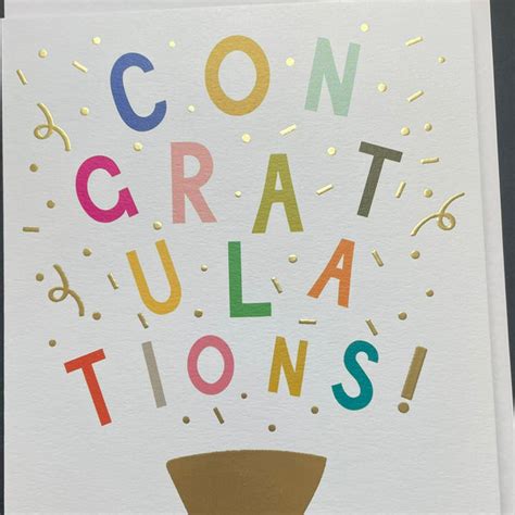 Congratulations Confetti Card The Eel Catchers Daughter
