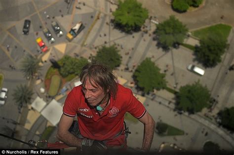 Alain Robert Spiderman Daredevil Climber Scales 700ft Bakrie Tower