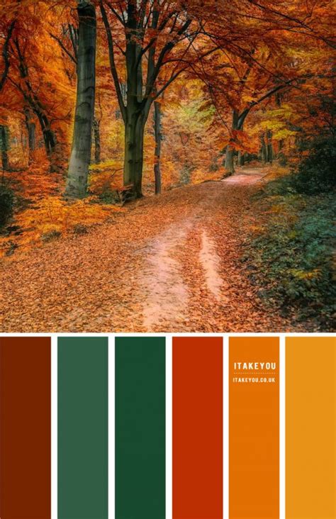Autumn Leaf Colour Schemecolour Palette 73 I Take You Wedding