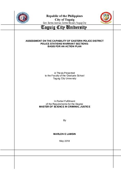 (PDF) Republic of the Philippines City of Taguig | Ben ...