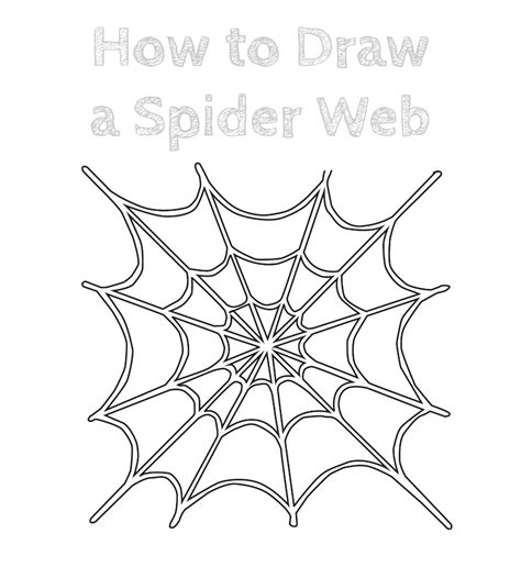How To Draw A Spider Web Easy How To Draw Easy