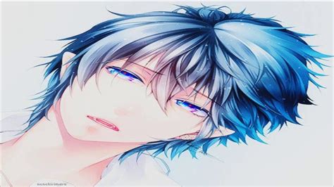 Anime Boy Orange Hair Blue Eyes