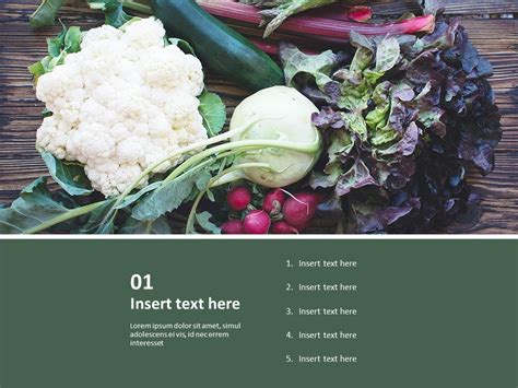 Free Powerpoint Templates Design Organic Vegetables D05