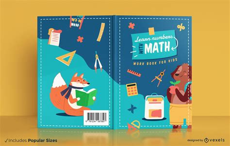 Math Learning Book For Kids Cover Design Vector Download