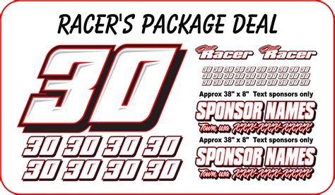Race Car Numbers Package Dirt Late Model Modified Street Stock Imca Etsy
