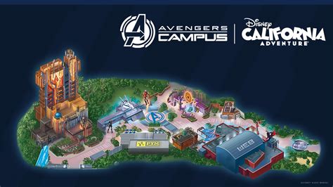 First Look Guide Map For Avengers Campus At Disney California