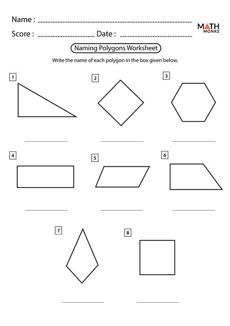 Grade Worksheet Polygon