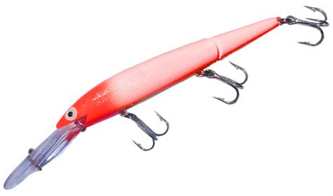 Rebel Jointed Rattlin Spoonbill Minnow Dj3r White Red Vimage Outdoors