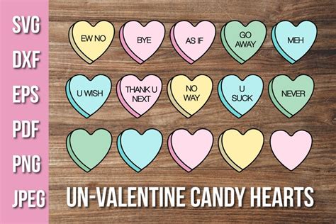 Valentines Day Candy Heart Svg Funny Conversation Hearts