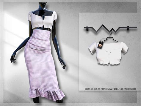 Clothes Set 76 Top Bd294 By Busra Tr From Tsr • Sims 4 Downloads