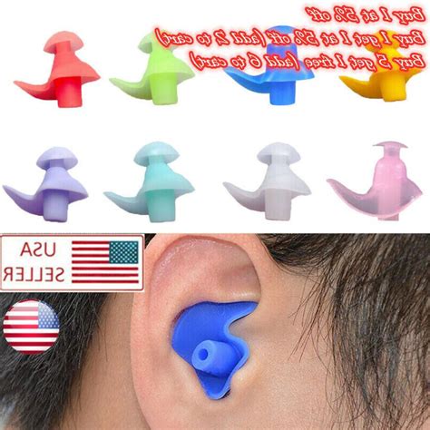 2 Pairs Soft Silicone Noise Cancelling Ear Plugs