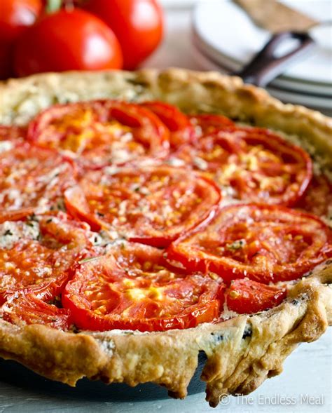 Delicious Tomato And Goat Cheese Tart With Rosemary And Mascarpone
