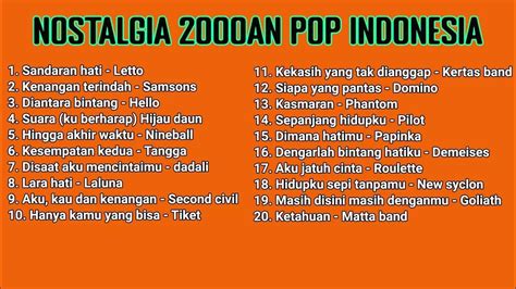 Nostalgia 2000an Pop Indonesia Lagu Pop 2000an Youtube