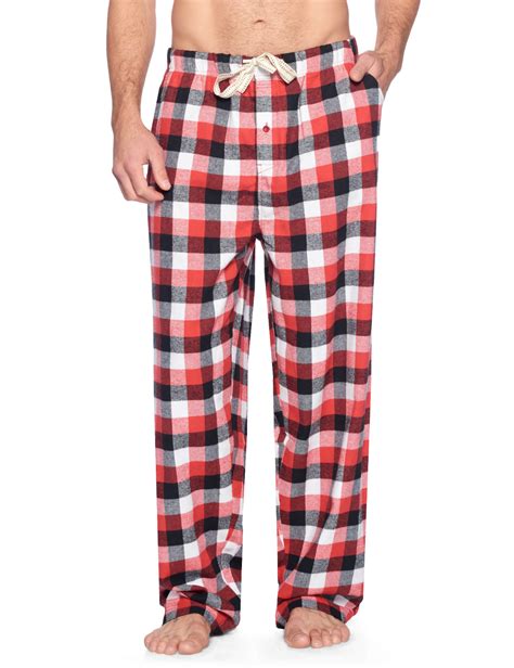 Ashford And Brooks Mens Super Soft Flannel Plaid Pajama Sleep Pants Red