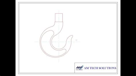 Autocad Practice Drawinghow To Draw A Crane Hook In Autocad 2d