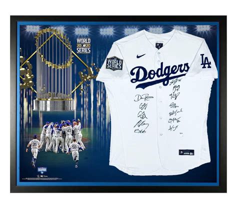 Los Angeles Dodgers 2020 World Series Champions 33x41 Custom Framed