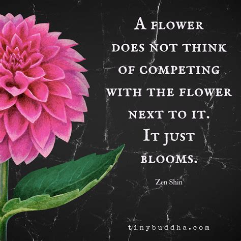 A Flower Doesnt Think Of Competing With The Flower Next To It It