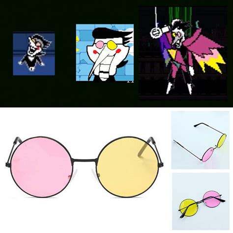 Deltarune Spamton Glasses Gaming Anime Peripheral Black Cosplay