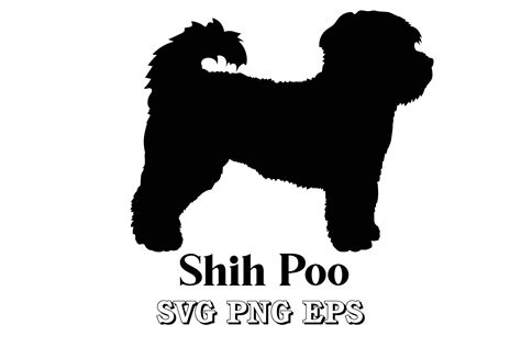 Shih Poo Dog Silhouette Vector Graphic By Pony3000 · Creative Fabrica