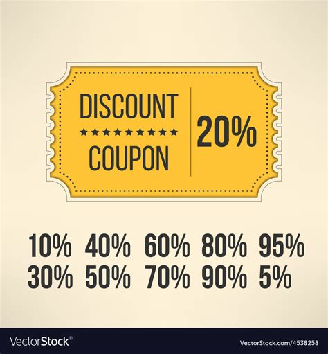 Discount Promotion Coupon In Vintage Design Sale Vector Image