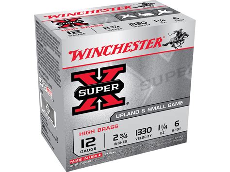 Winchester Super X High Brass Ammo Ga Oz Shot Box Of