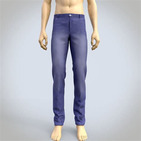 Male Jeans Denim Pants 3d Model Cgtrader
