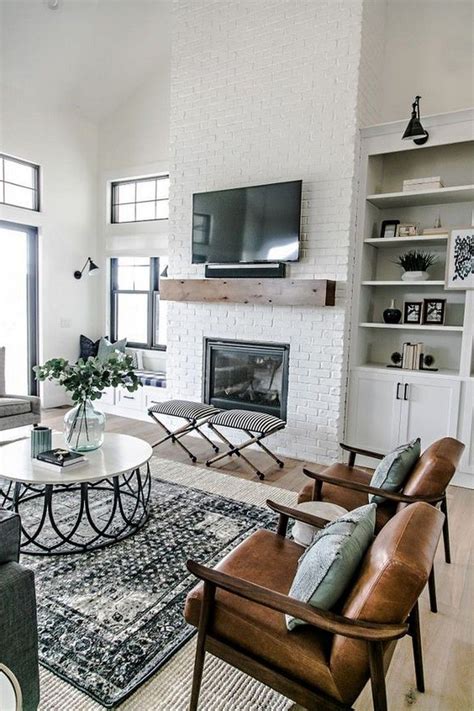53 Comfy Modern Farmhouse Apartment Living Room Decorating Id