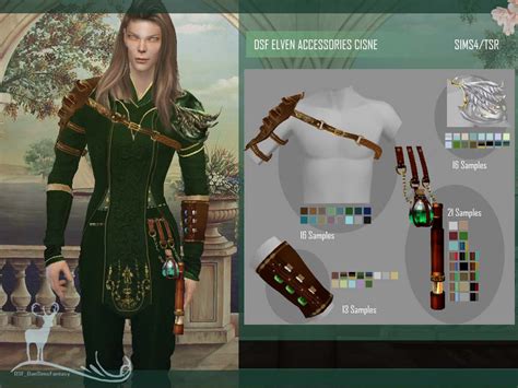 Dansimsfantasys Dsf Elven Accessories Cisne Sims 4 Sims Sims Medieval