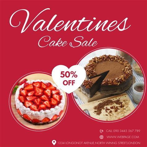 Copy Of Valentines Cake Sale Flyer Postermywall