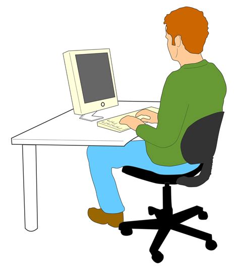 Man Typing Computer 14179370 Png