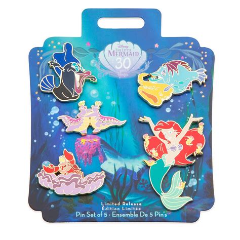 The Little Mermaid 30th Anniversary Pin Set Limited Release