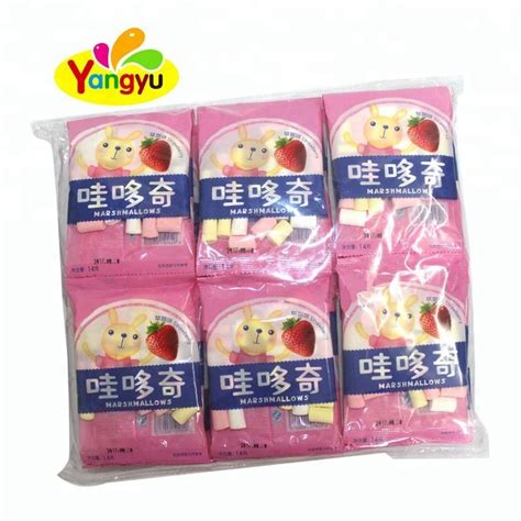 Halal Marshmallow Fruity Flavors Chalk Shape Mini Marshmallowchina