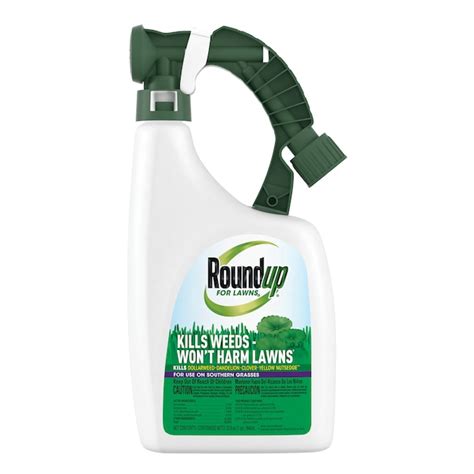 Roundup For Lawns 32 Oz Hose End Sprayer Lawn Weed Killer At