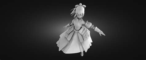 Stl File Anime Girl Warrior・3d Printing Design To Download・cults